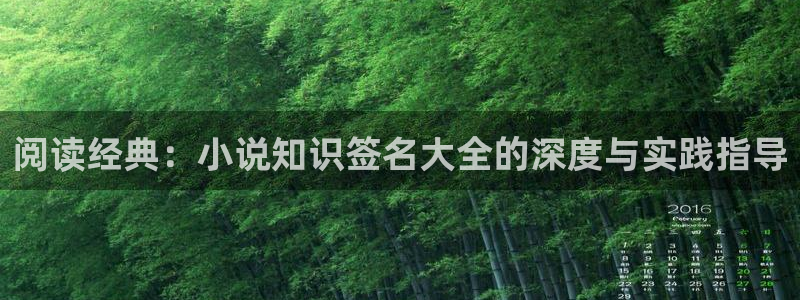 abo海棠小说：阅读经典：小说知识签名大全的深度与实践指导